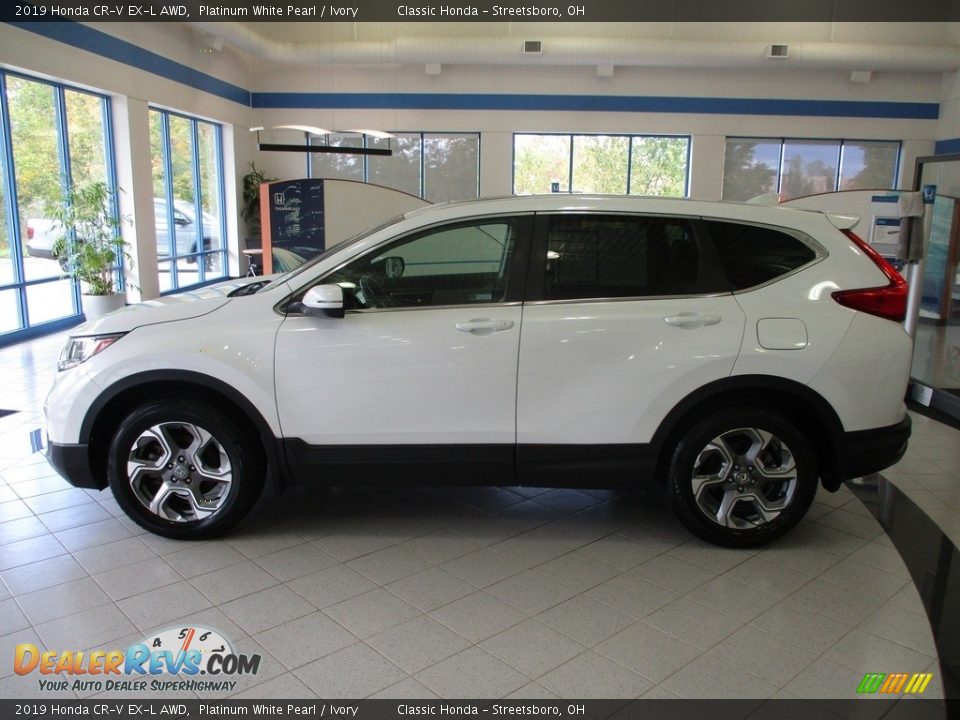 2019 Honda CR-V EX-L AWD Platinum White Pearl / Ivory Photo #10