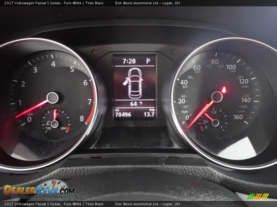 2017 Volkswagen Passat S Sedan Pure White / Titan Black Photo #18