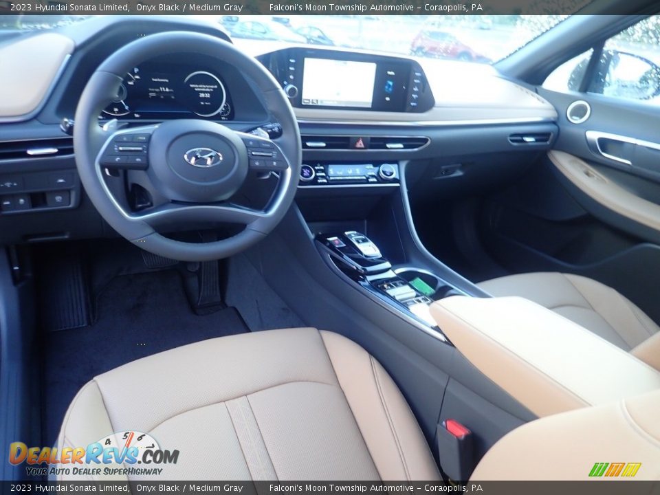 2023 Hyundai Sonata Limited Onyx Black / Medium Gray Photo #12