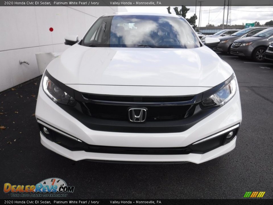 2020 Honda Civic EX Sedan Platinum White Pearl / Ivory Photo #5