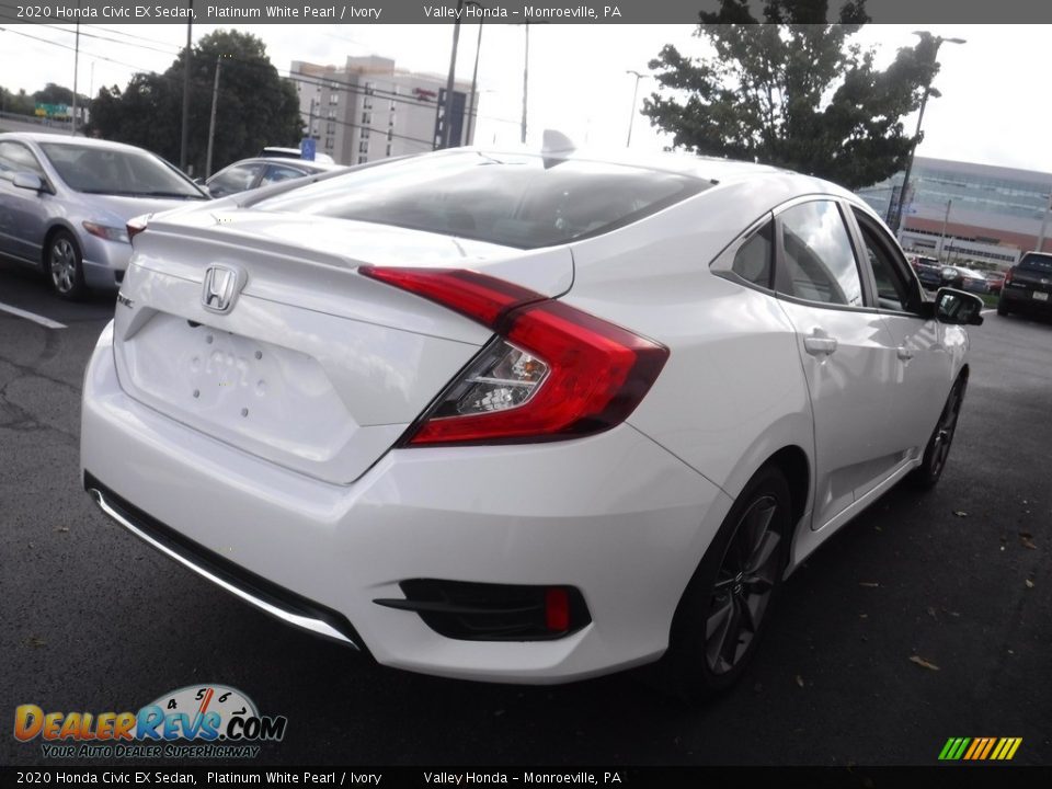 2020 Honda Civic EX Sedan Platinum White Pearl / Ivory Photo #7