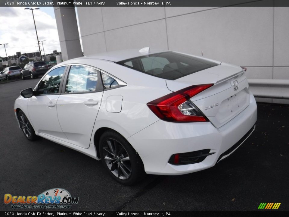 2020 Honda Civic EX Sedan Platinum White Pearl / Ivory Photo #9