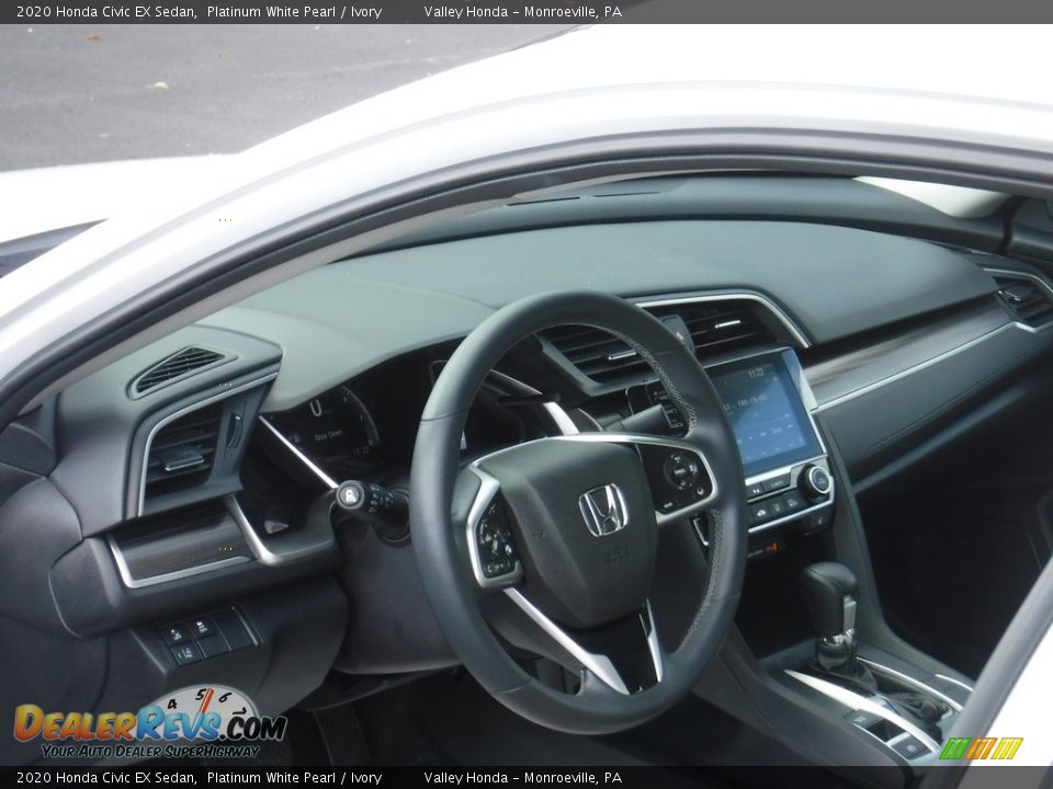 2020 Honda Civic EX Sedan Platinum White Pearl / Ivory Photo #12