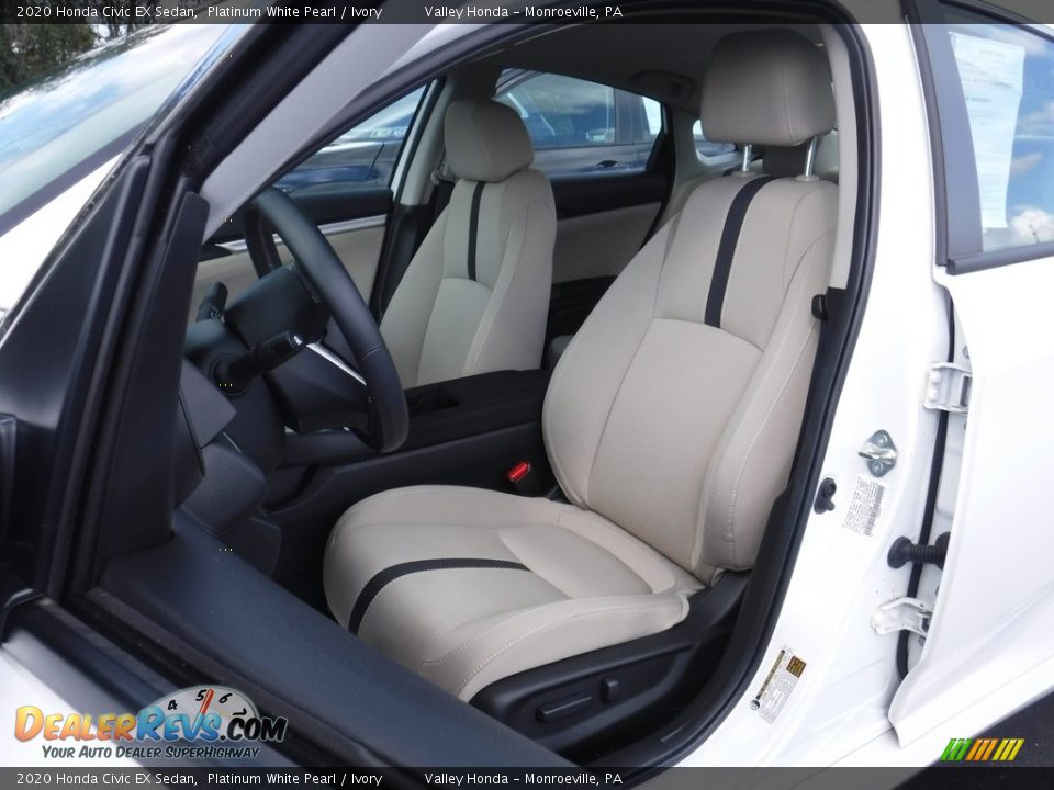 2020 Honda Civic EX Sedan Platinum White Pearl / Ivory Photo #13