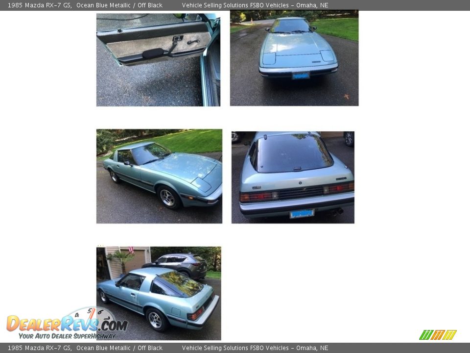 1985 Mazda RX-7 GS Ocean Blue Metallic / Off Black Photo #3