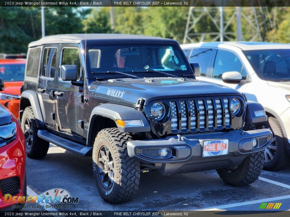 2020 Jeep Wrangler Unlimited Willys 4x4 Black / Black Photo #4