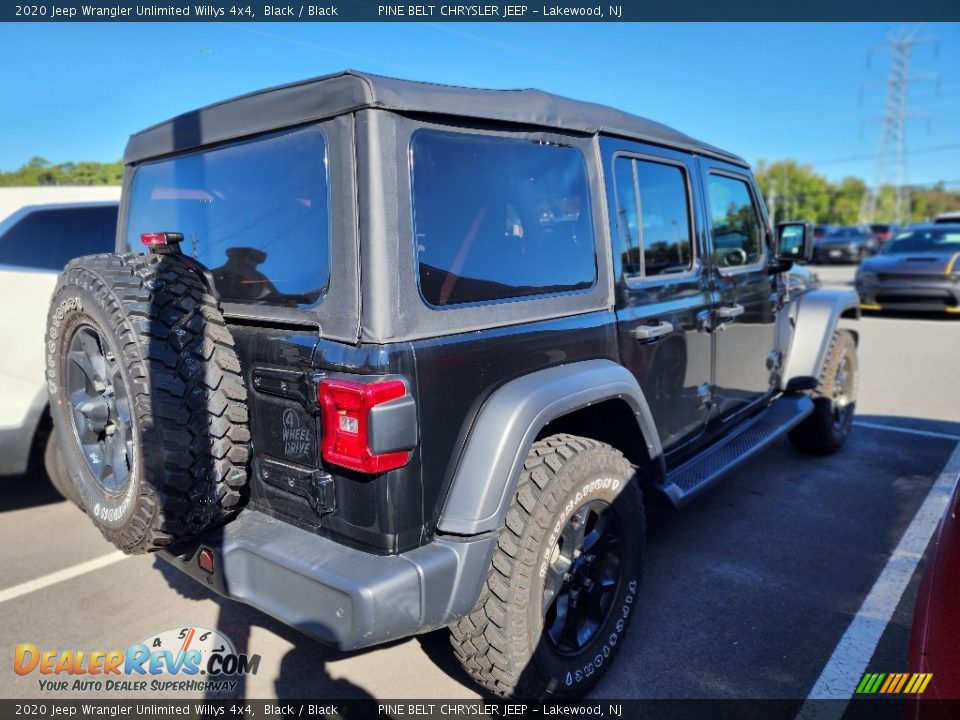 2020 Jeep Wrangler Unlimited Willys 4x4 Black / Black Photo #8