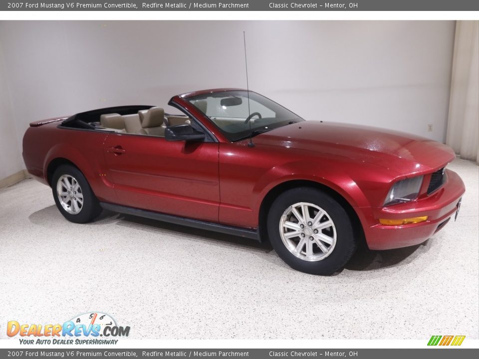2007 Ford Mustang V6 Premium Convertible Redfire Metallic / Medium Parchment Photo #1