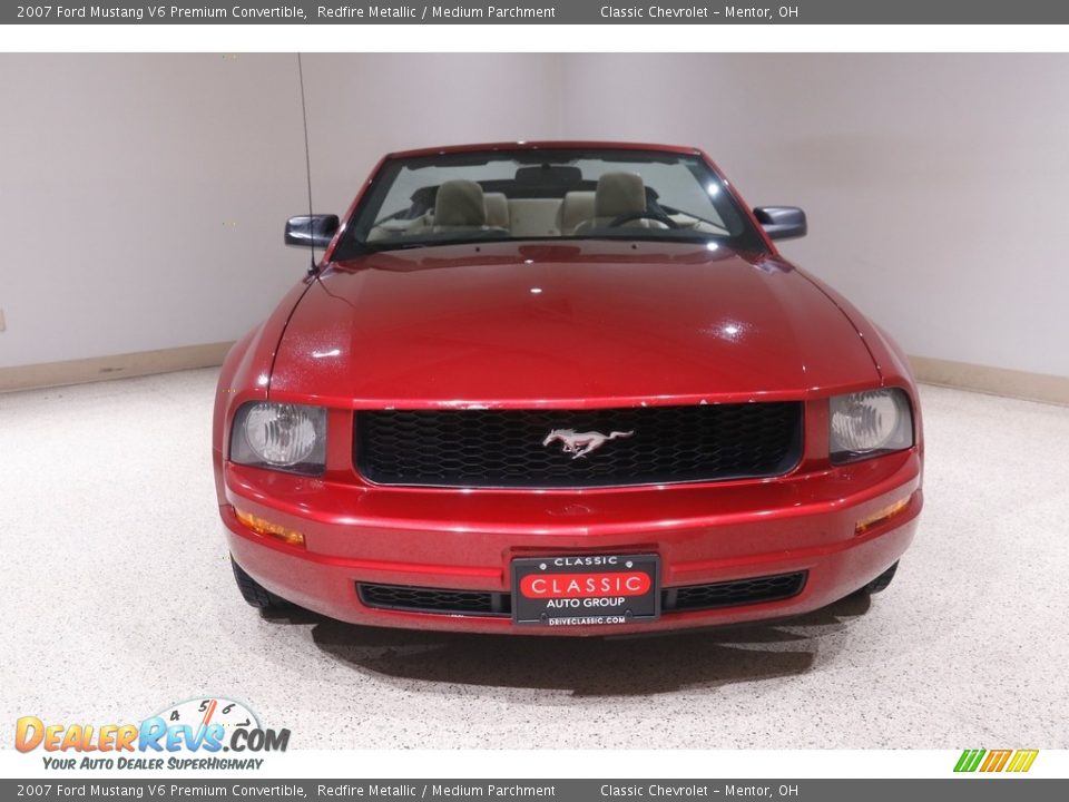 2007 Ford Mustang V6 Premium Convertible Redfire Metallic / Medium Parchment Photo #3