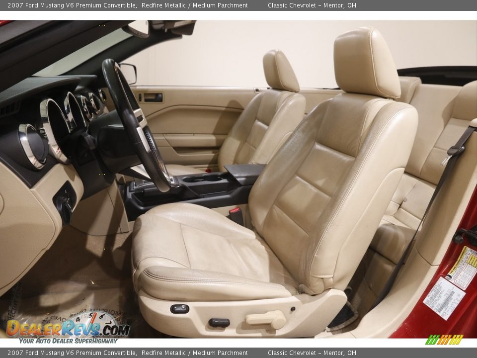 2007 Ford Mustang V6 Premium Convertible Redfire Metallic / Medium Parchment Photo #6