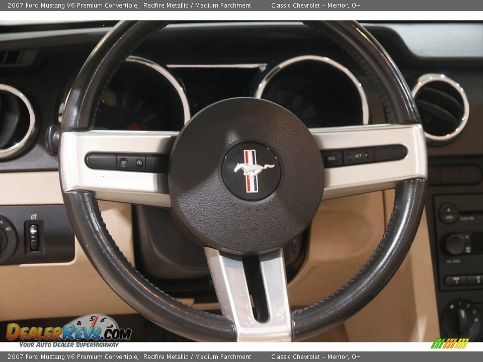 2007 Ford Mustang V6 Premium Convertible Redfire Metallic / Medium Parchment Photo #8