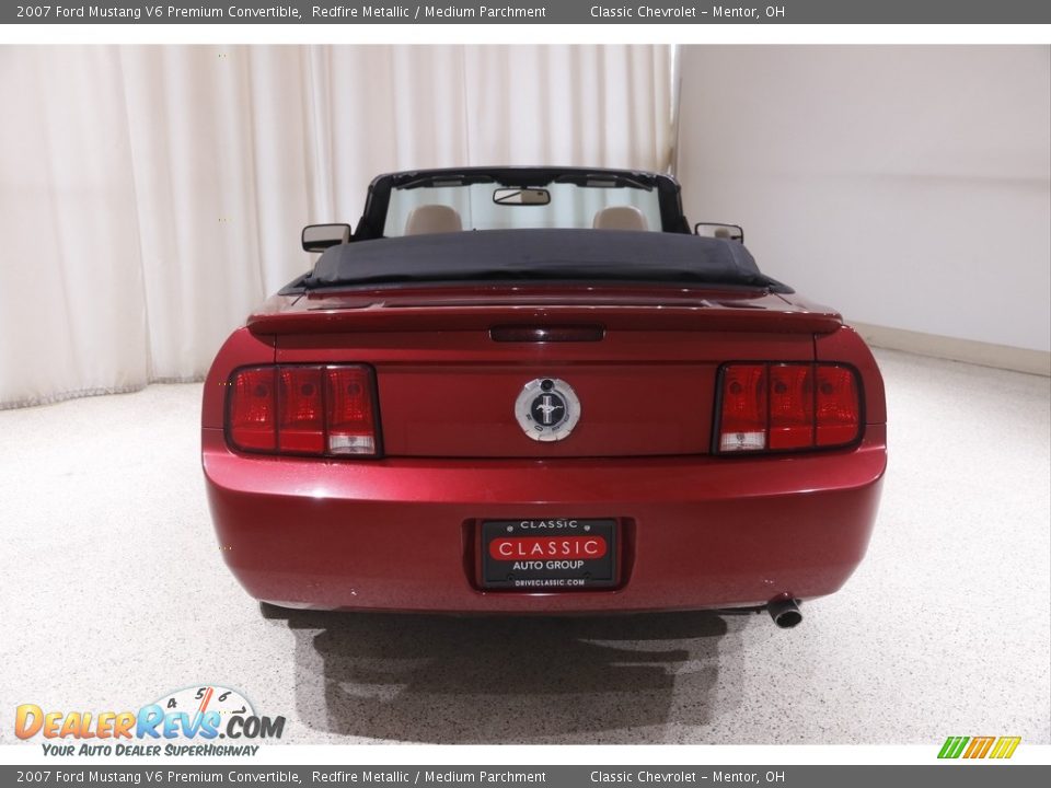 2007 Ford Mustang V6 Premium Convertible Redfire Metallic / Medium Parchment Photo #15