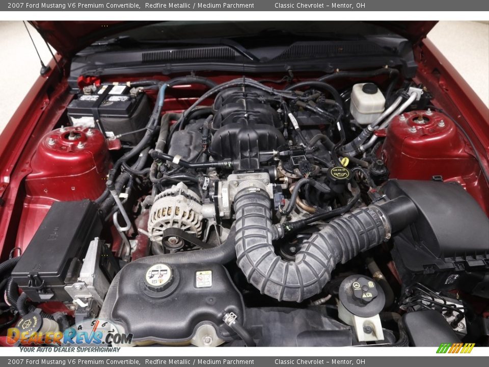 2007 Ford Mustang V6 Premium Convertible Redfire Metallic / Medium Parchment Photo #16