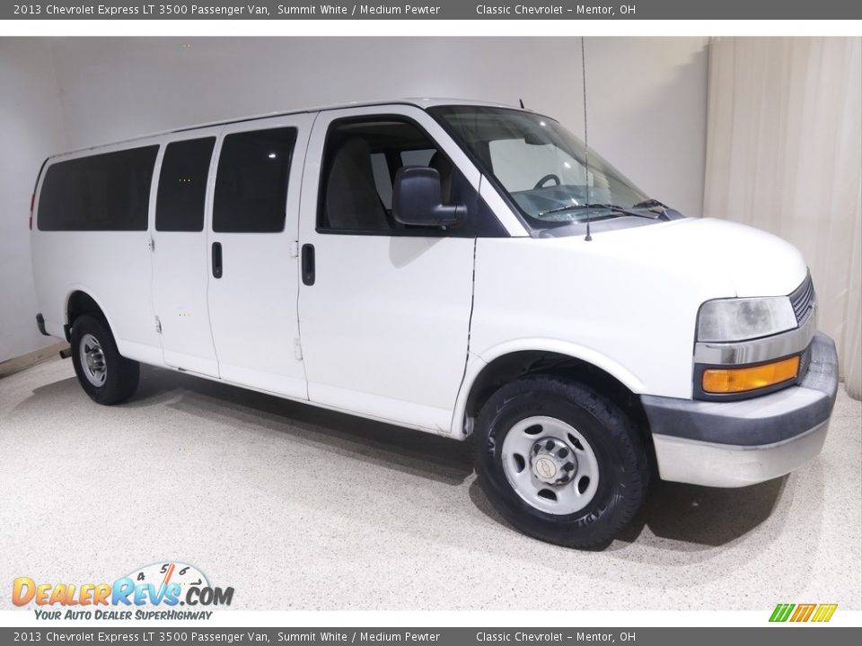 Summit White 2013 Chevrolet Express LT 3500 Passenger Van Photo #1