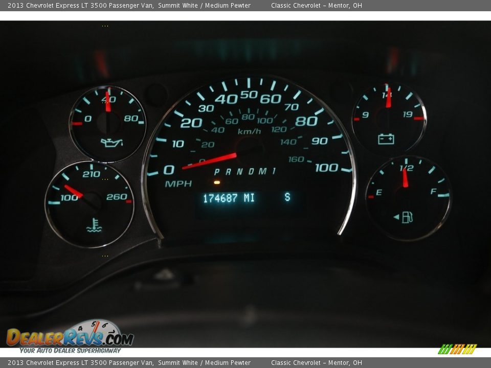 2013 Chevrolet Express LT 3500 Passenger Van Gauges Photo #8