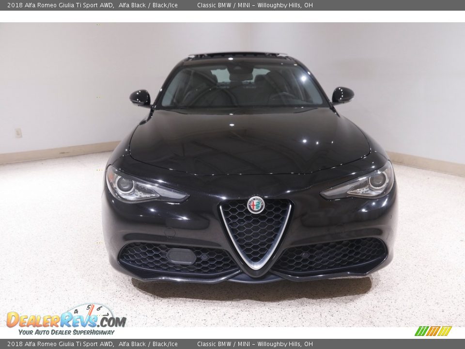 2018 Alfa Romeo Giulia Ti Sport AWD Alfa Black / Black/Ice Photo #2