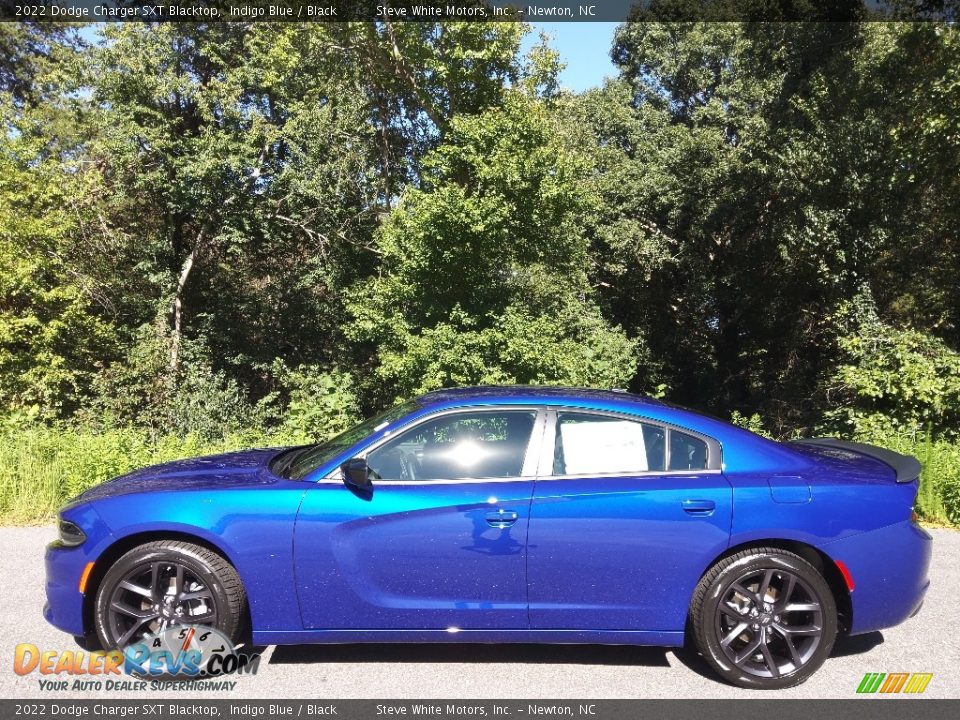 2022 Dodge Charger SXT Blacktop Indigo Blue / Black Photo #1