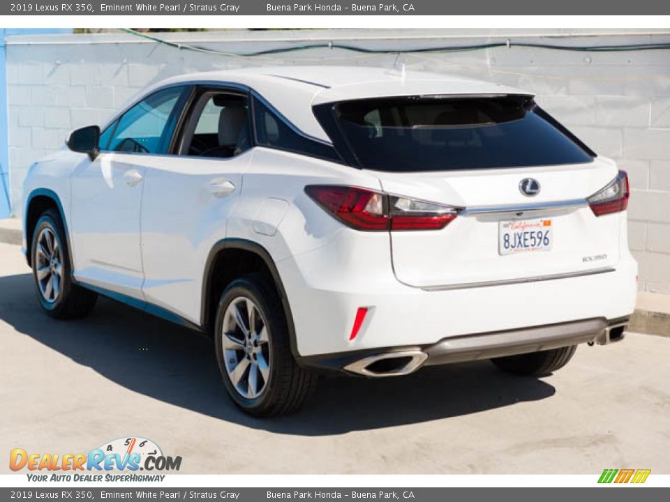 2019 Lexus RX 350 Eminent White Pearl / Stratus Gray Photo #2