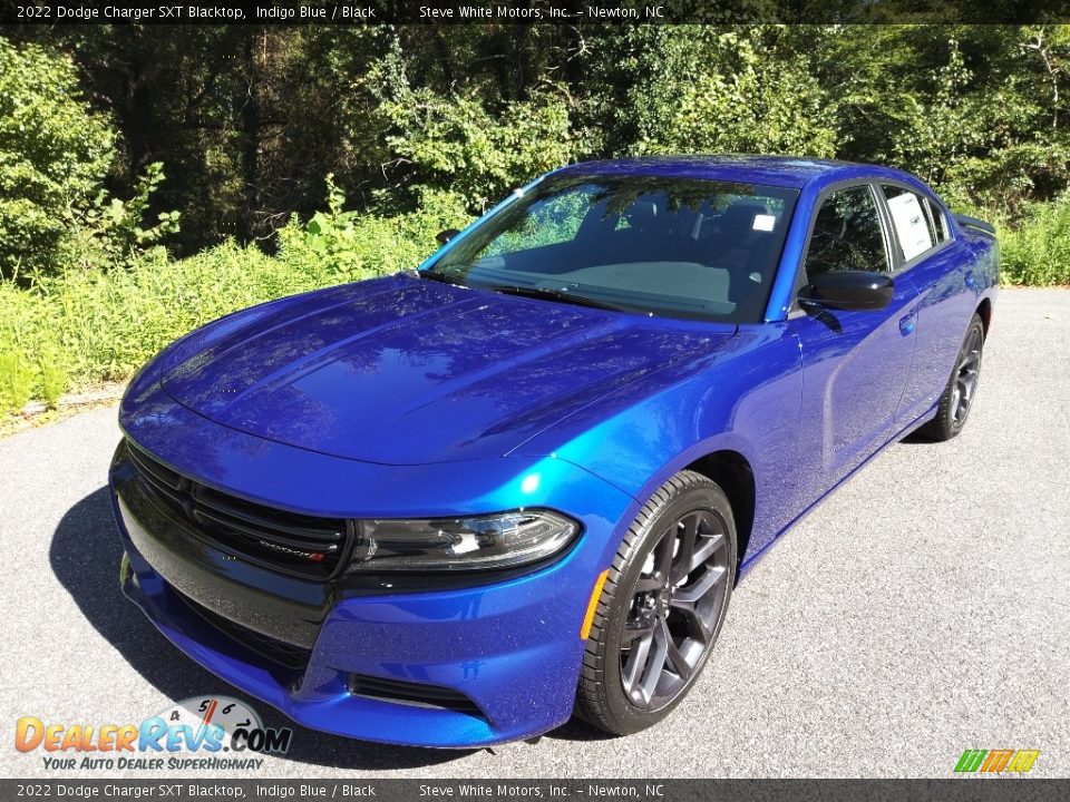 2022 Dodge Charger SXT Blacktop Indigo Blue / Black Photo #2