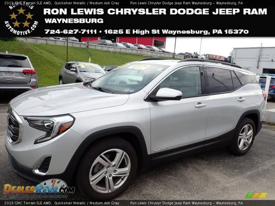 2019 GMC Terrain SLE AWD Quicksilver Metallic / Medium Ash Gray Photo #1