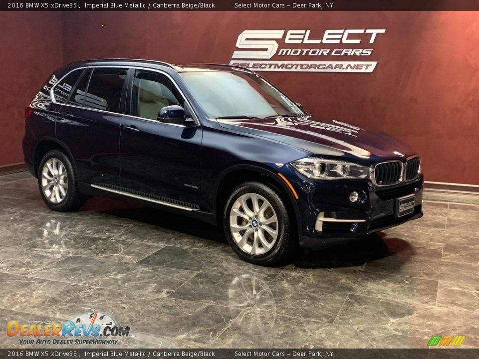 2016 BMW X5 xDrive35i Imperial Blue Metallic / Canberra Beige/Black Photo #3