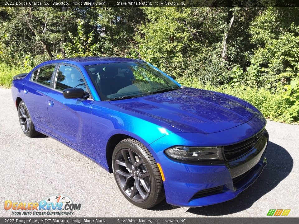 2022 Dodge Charger SXT Blacktop Indigo Blue / Black Photo #4