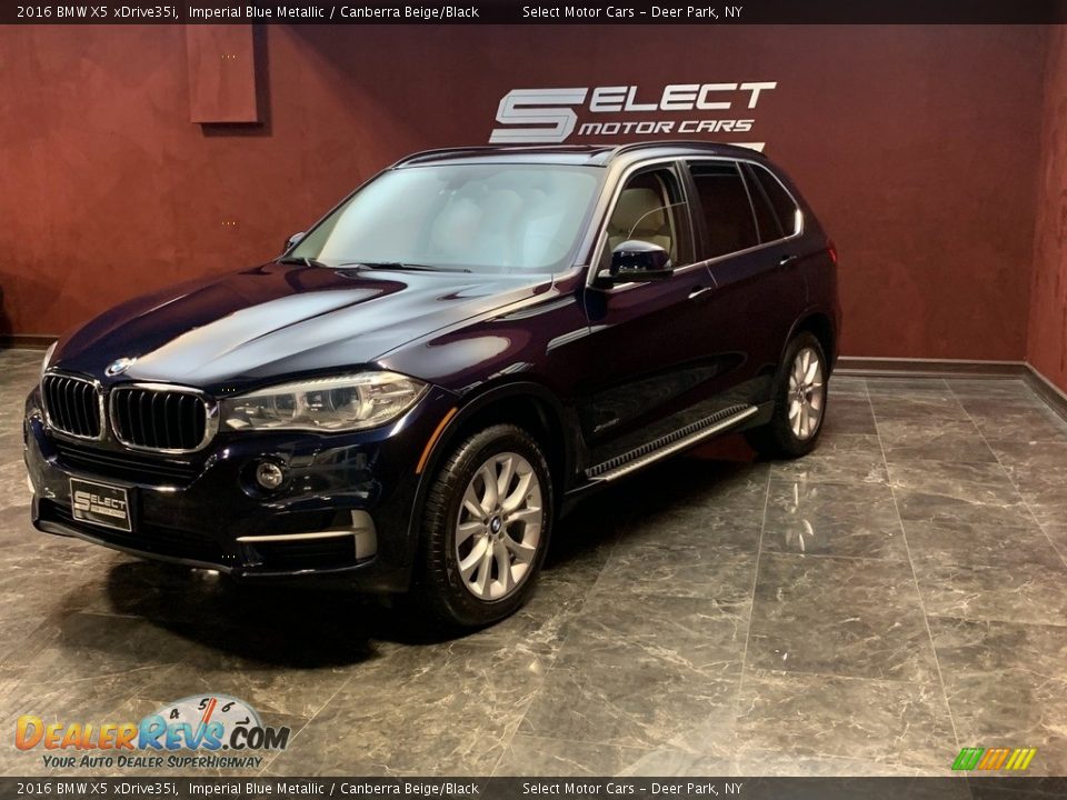 2016 BMW X5 xDrive35i Imperial Blue Metallic / Canberra Beige/Black Photo #6