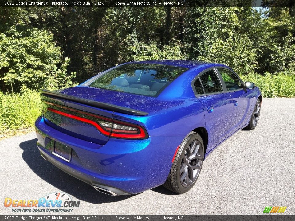 2022 Dodge Charger SXT Blacktop Indigo Blue / Black Photo #6