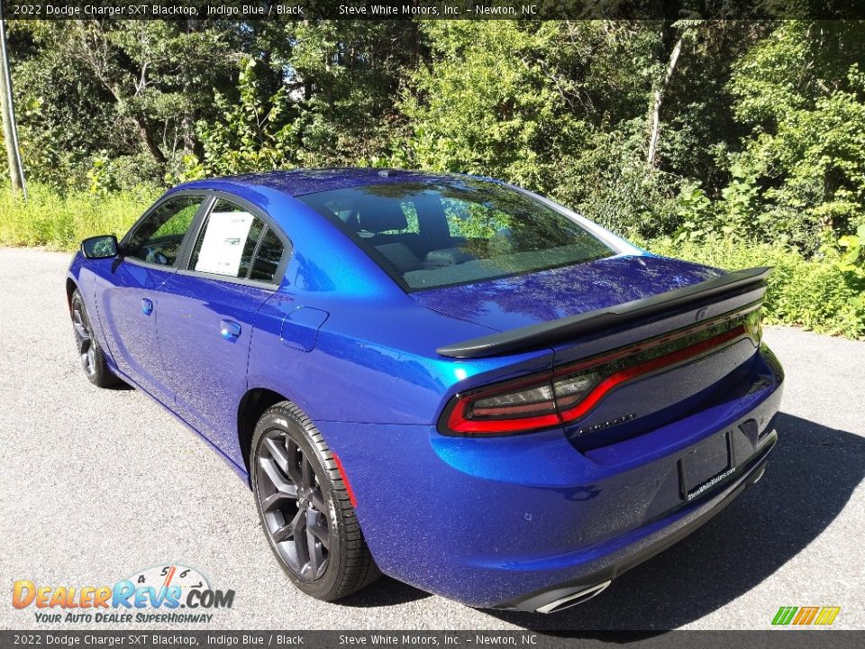 2022 Dodge Charger SXT Blacktop Indigo Blue / Black Photo #8