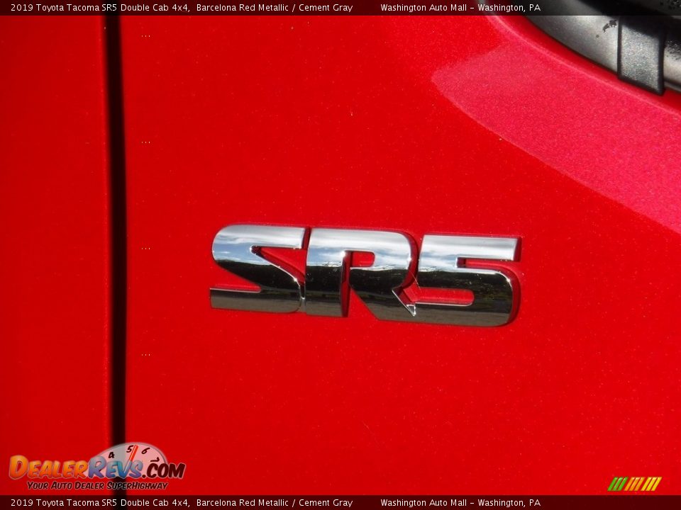 2019 Toyota Tacoma SR5 Double Cab 4x4 Barcelona Red Metallic / Cement Gray Photo #11
