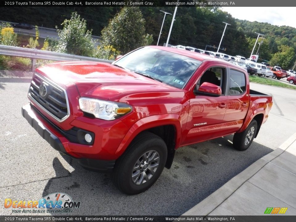 2019 Toyota Tacoma SR5 Double Cab 4x4 Barcelona Red Metallic / Cement Gray Photo #13