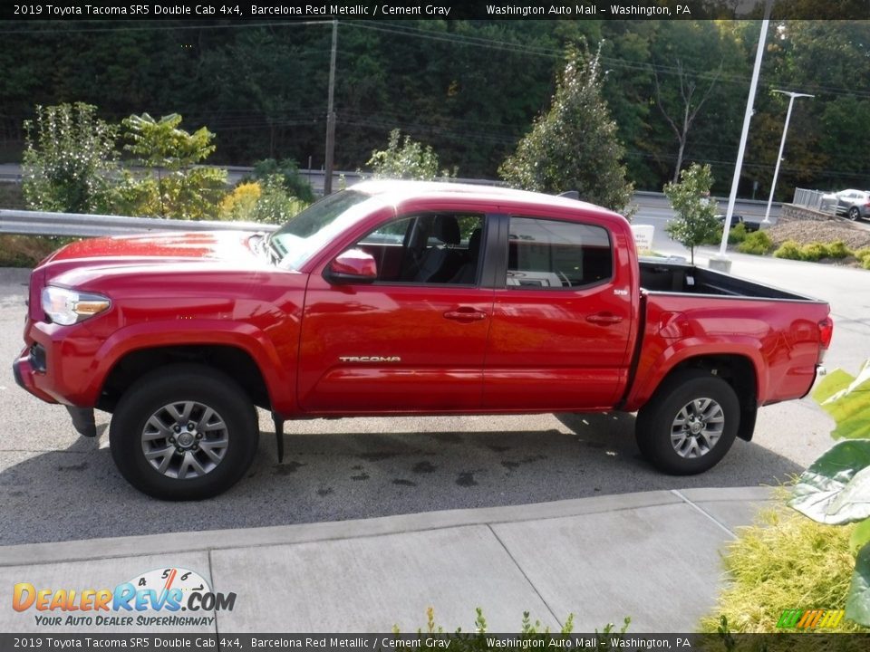 2019 Toyota Tacoma SR5 Double Cab 4x4 Barcelona Red Metallic / Cement Gray Photo #14