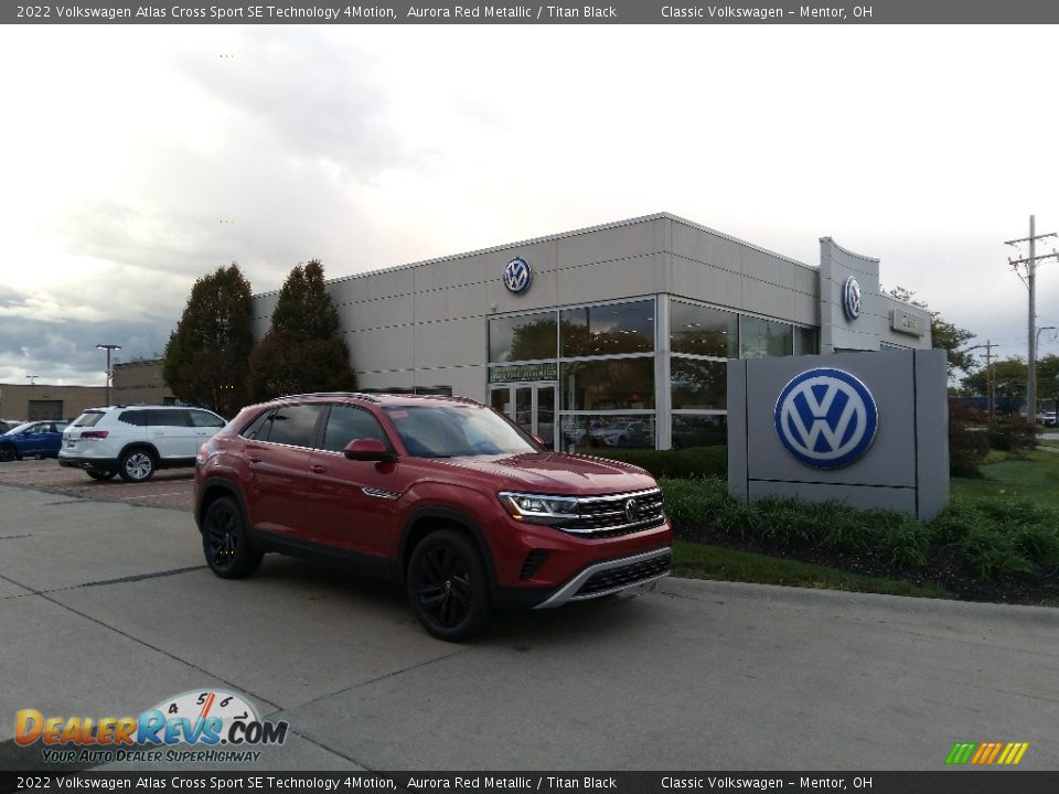 2022 Volkswagen Atlas Cross Sport SE Technology 4Motion Aurora Red Metallic / Titan Black Photo #1