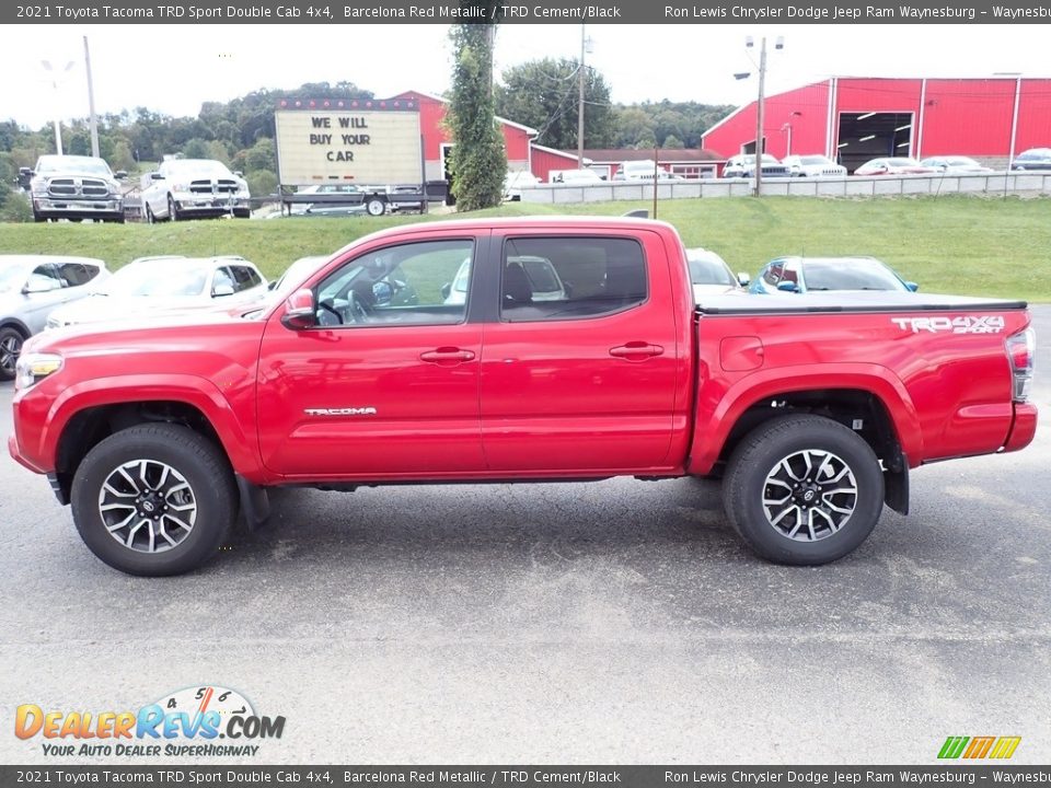 2021 Toyota Tacoma TRD Sport Double Cab 4x4 Barcelona Red Metallic / TRD Cement/Black Photo #2