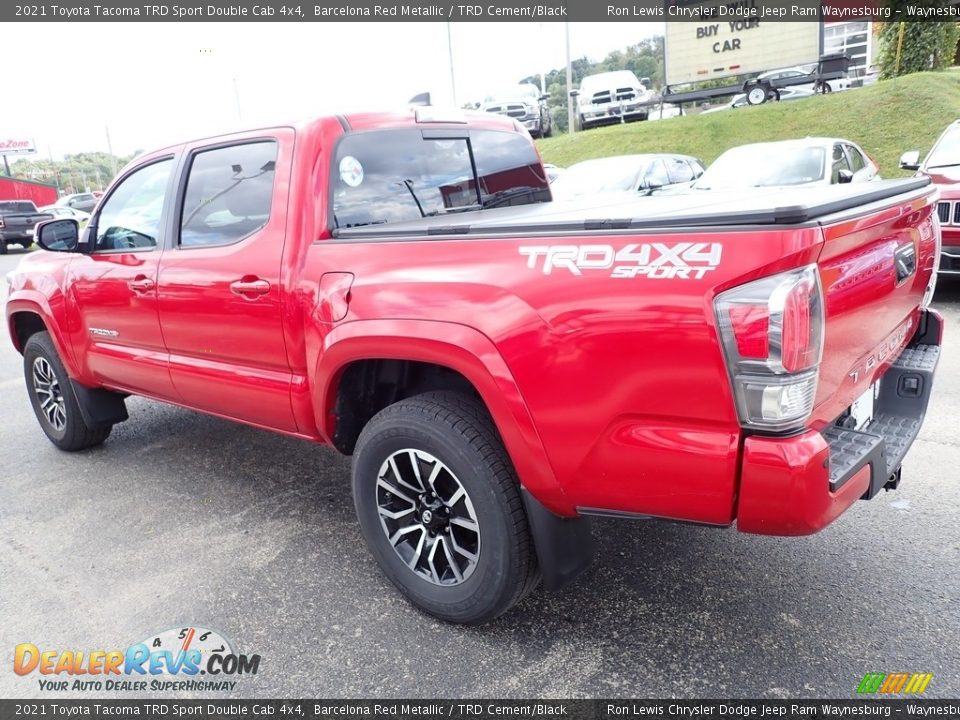 2021 Toyota Tacoma TRD Sport Double Cab 4x4 Barcelona Red Metallic / TRD Cement/Black Photo #3