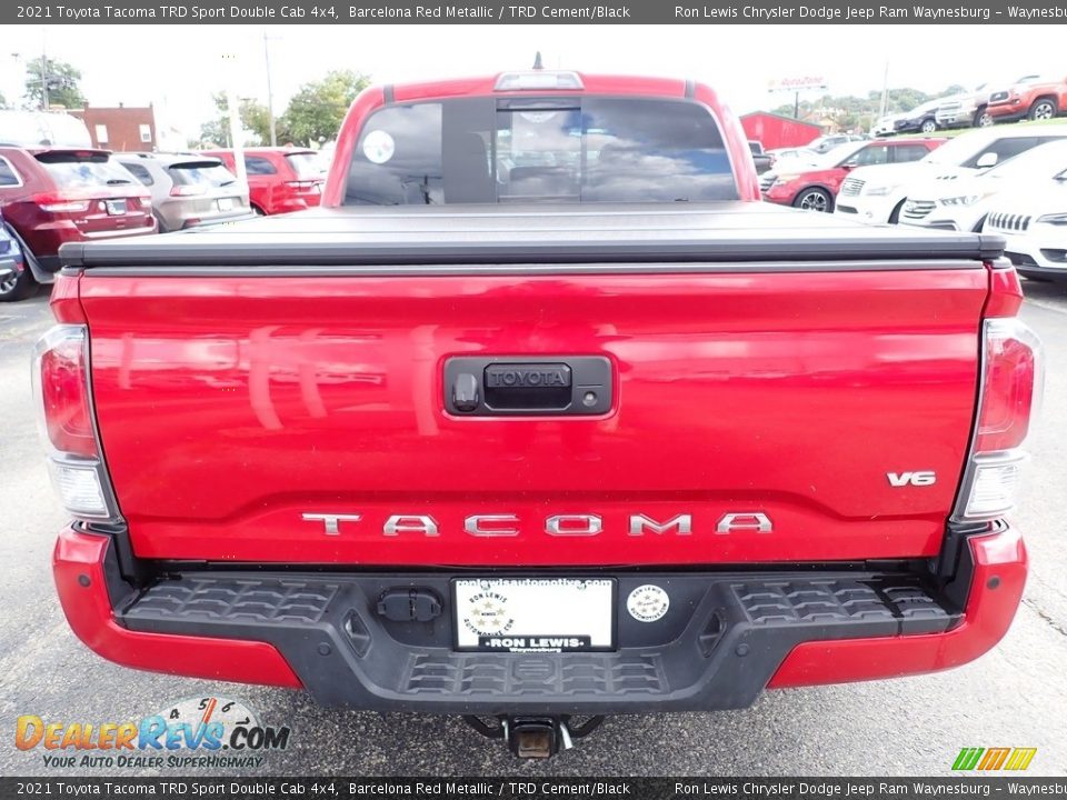 2021 Toyota Tacoma TRD Sport Double Cab 4x4 Barcelona Red Metallic / TRD Cement/Black Photo #4