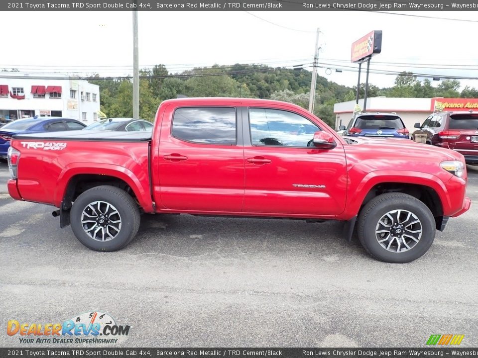 2021 Toyota Tacoma TRD Sport Double Cab 4x4 Barcelona Red Metallic / TRD Cement/Black Photo #7