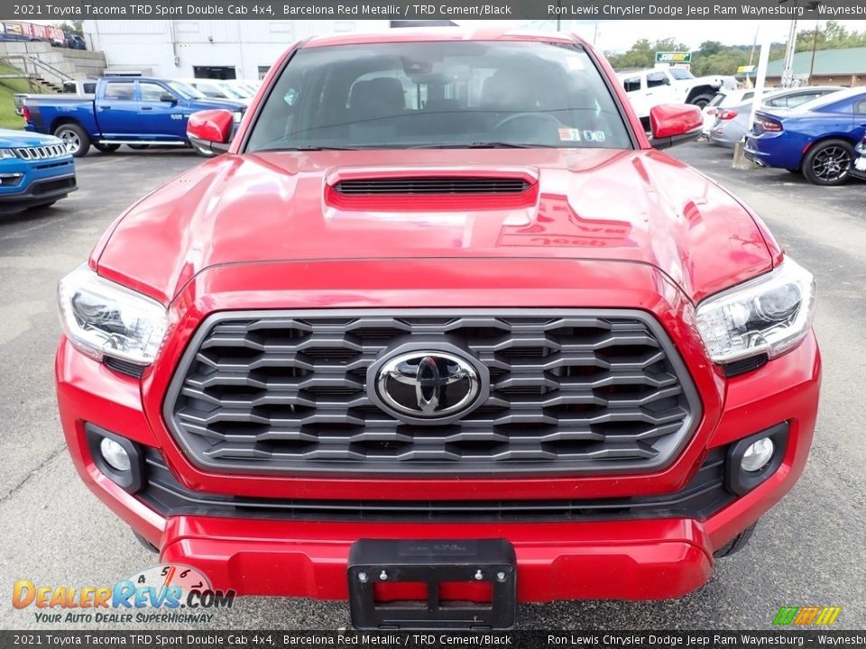 2021 Toyota Tacoma TRD Sport Double Cab 4x4 Barcelona Red Metallic / TRD Cement/Black Photo #9