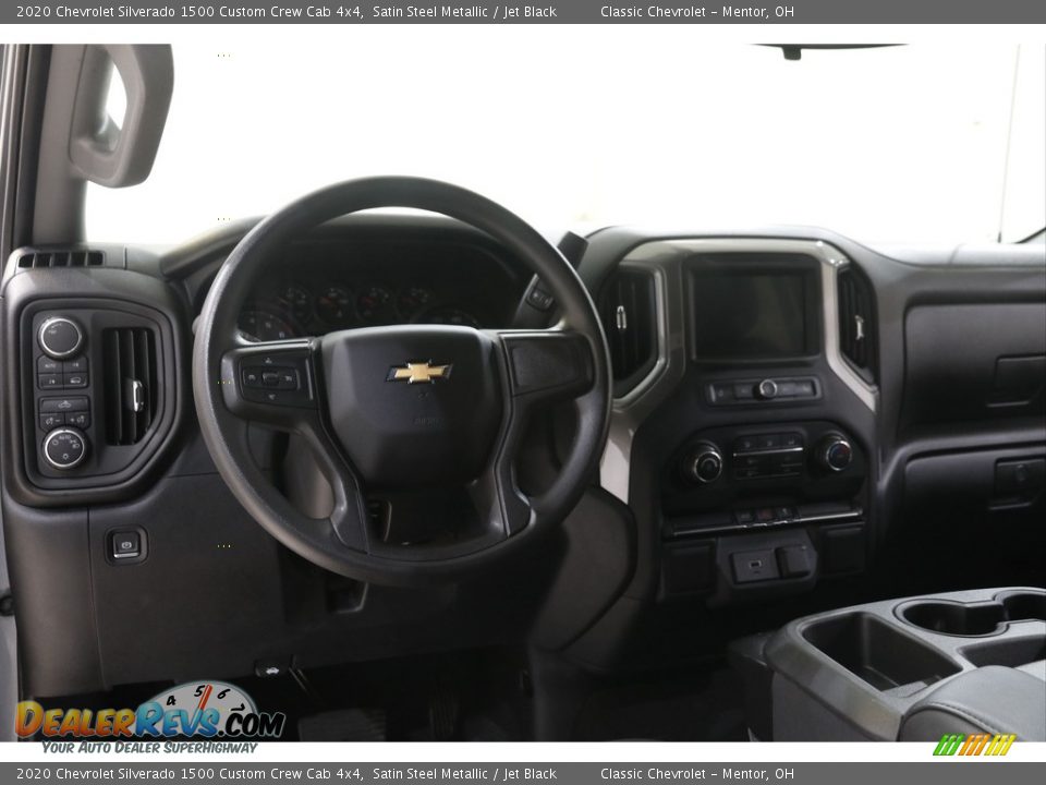 2020 Chevrolet Silverado 1500 Custom Crew Cab 4x4 Satin Steel Metallic / Jet Black Photo #7