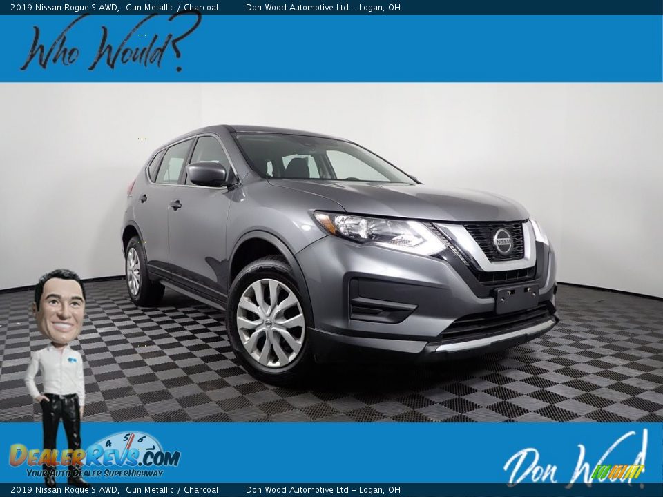 2019 Nissan Rogue S AWD Gun Metallic / Charcoal Photo #1