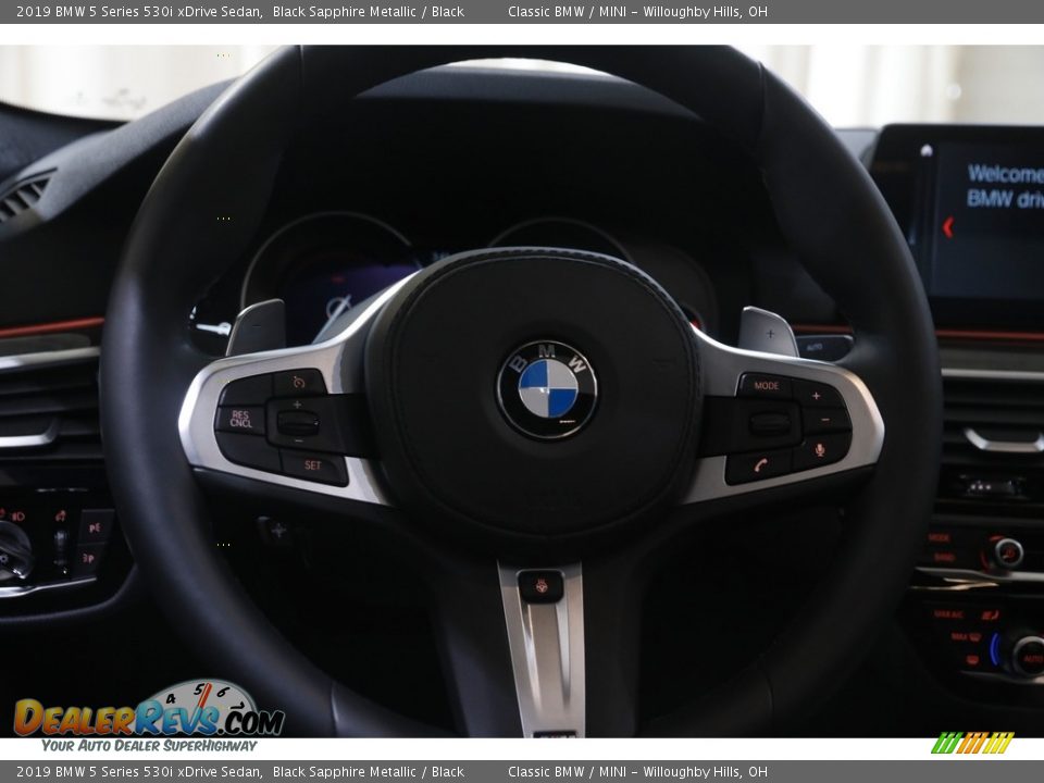 2019 BMW 5 Series 530i xDrive Sedan Black Sapphire Metallic / Black Photo #7