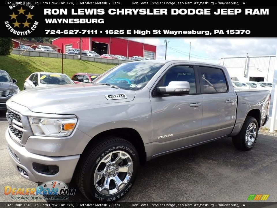 2022 Ram 1500 Big Horn Crew Cab 4x4 Billet Silver Metallic / Black Photo #1