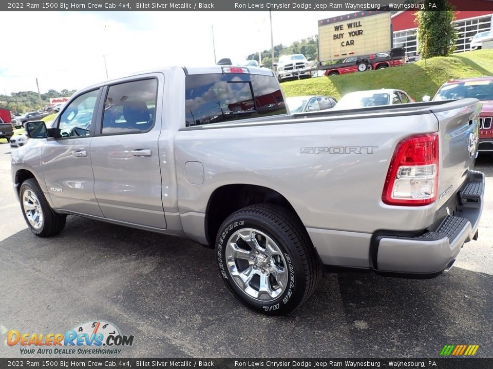 2022 Ram 1500 Big Horn Crew Cab 4x4 Billet Silver Metallic / Black Photo #3