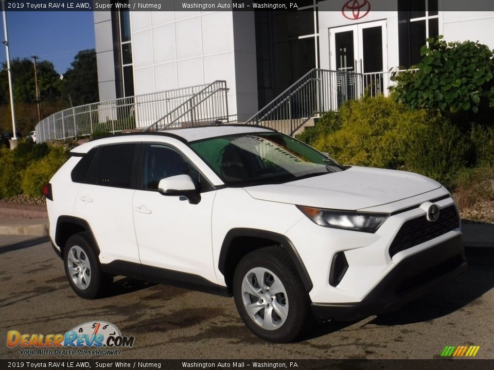 2019 Toyota RAV4 LE AWD Super White / Nutmeg Photo #1