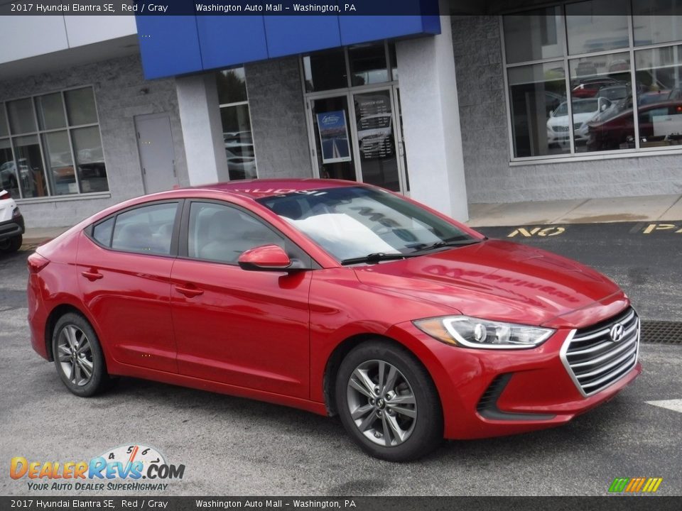 2017 Hyundai Elantra SE Red / Gray Photo #1