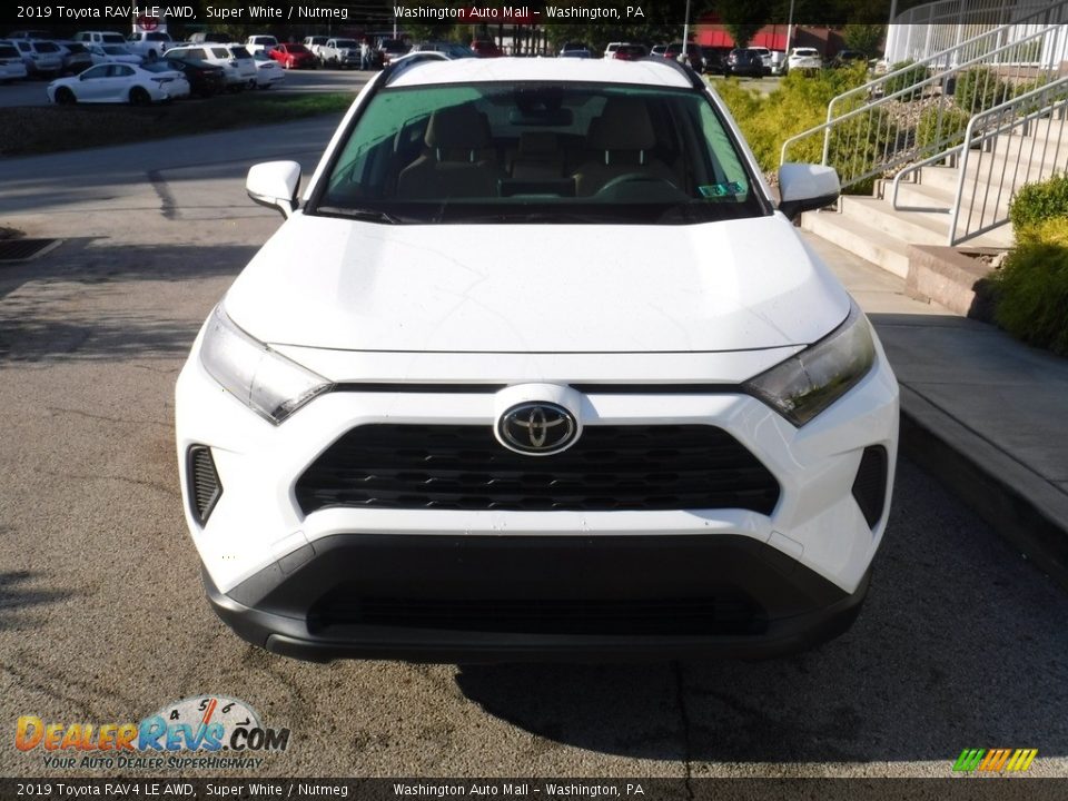 2019 Toyota RAV4 LE AWD Super White / Nutmeg Photo #10