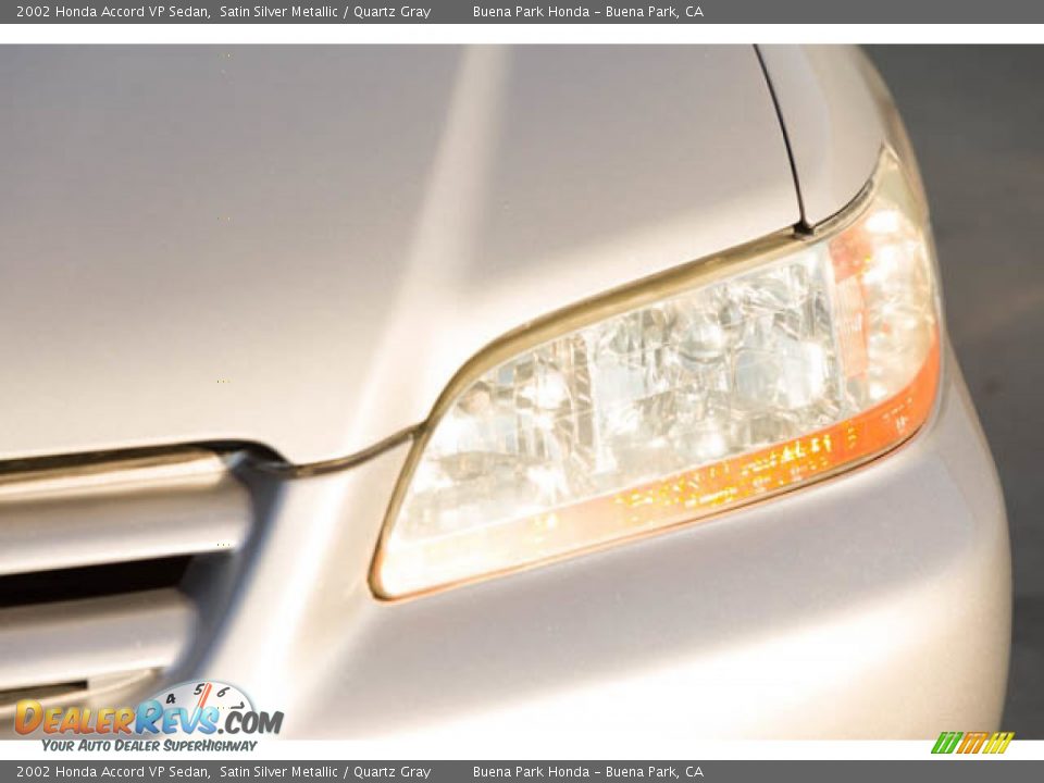 2002 Honda Accord VP Sedan Satin Silver Metallic / Quartz Gray Photo #9