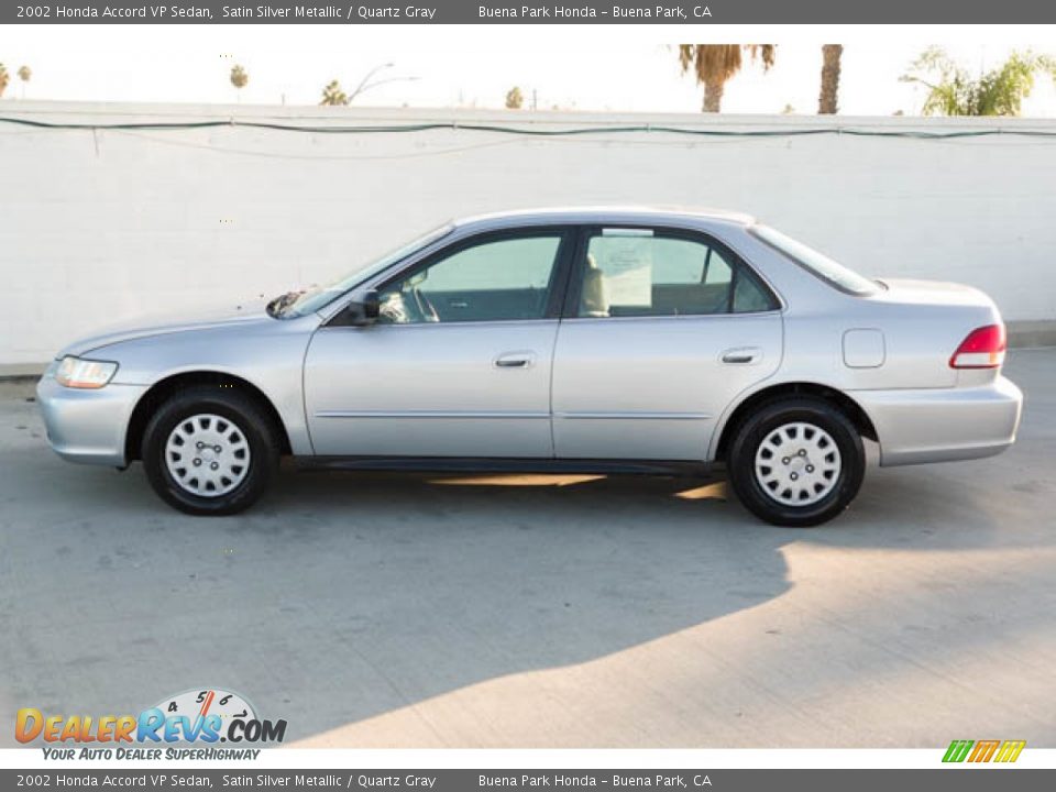 2002 Honda Accord VP Sedan Satin Silver Metallic / Quartz Gray Photo #10