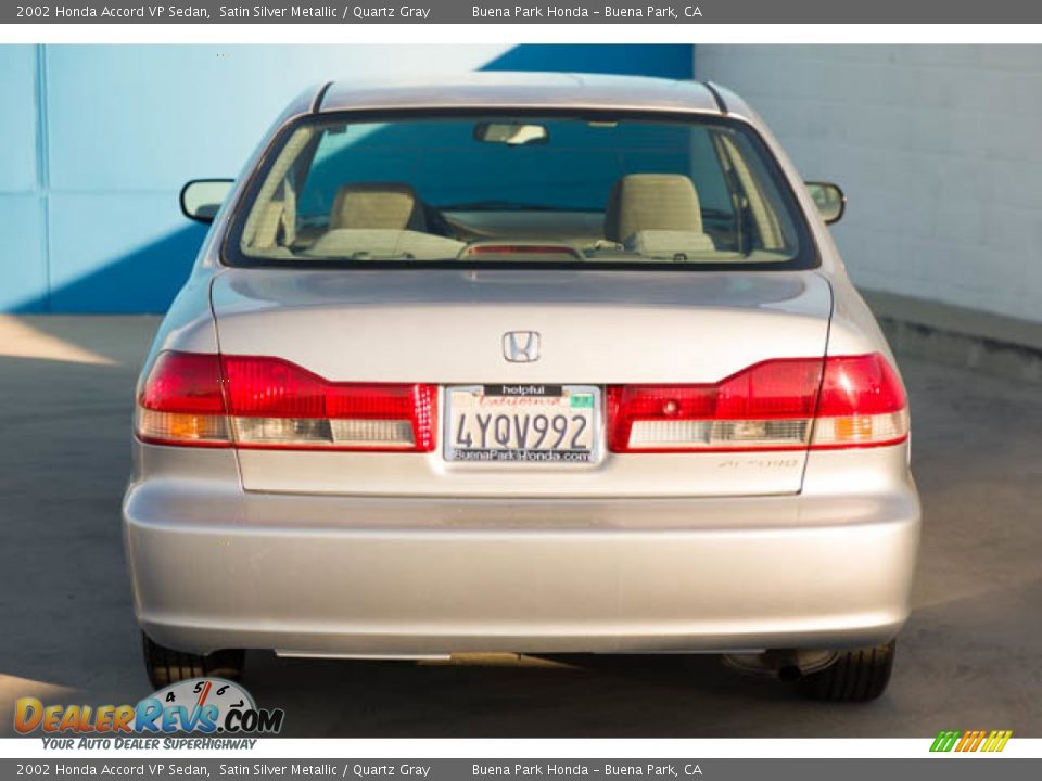 2002 Honda Accord VP Sedan Satin Silver Metallic / Quartz Gray Photo #11