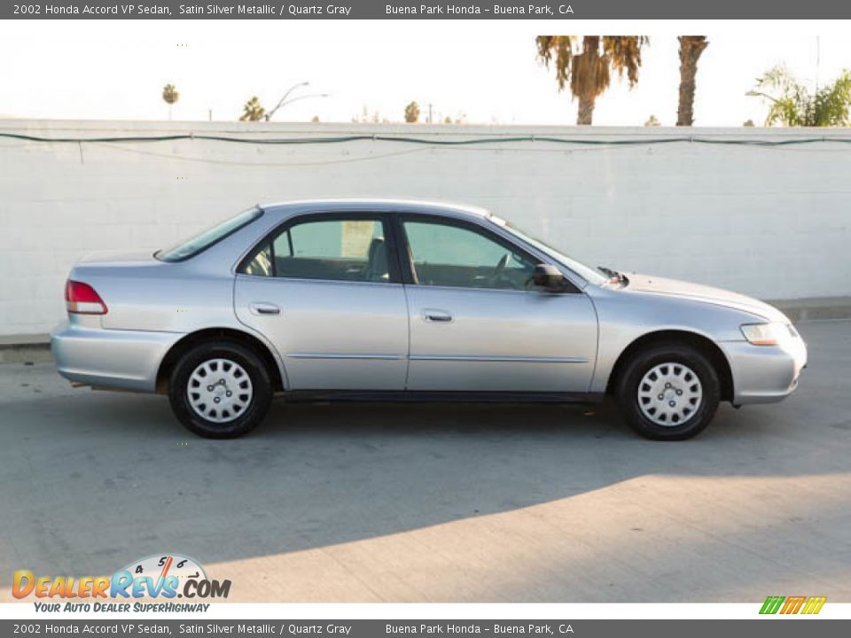 2002 Honda Accord VP Sedan Satin Silver Metallic / Quartz Gray Photo #14